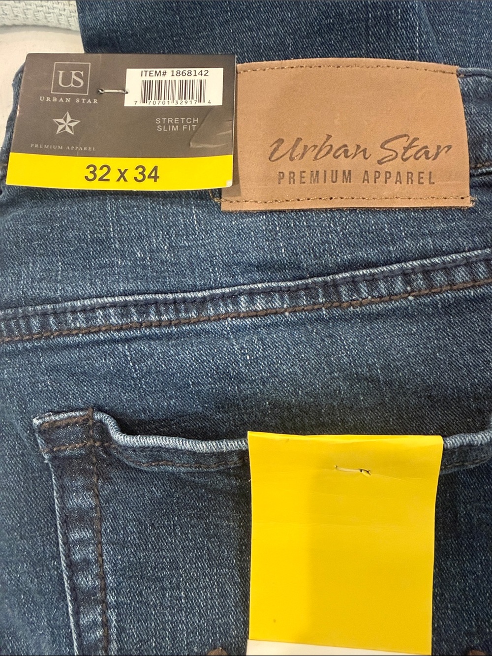 Urban Star Stretch Slim Fit Jeans in Dark Blue